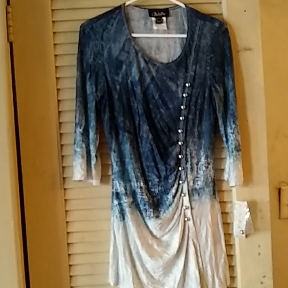 Denim Look Tunic Top